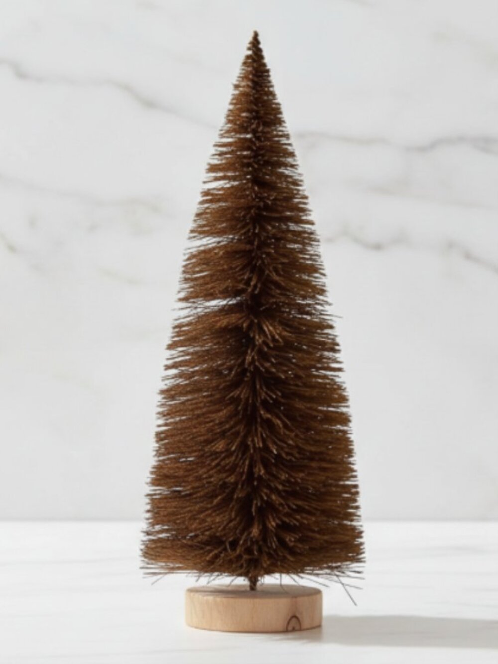 9" Brown Sisal Bottle Brush Tree